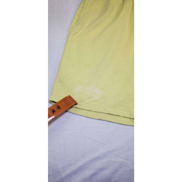 Puma Shorts Mens Size L Green Sweat Fleece Joggers Casual Gym Drawstring Ca11 - Picture 3 of 8